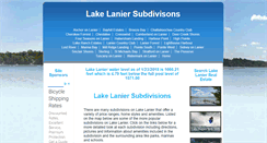 Desktop Screenshot of lakelaniersubdivisions.com